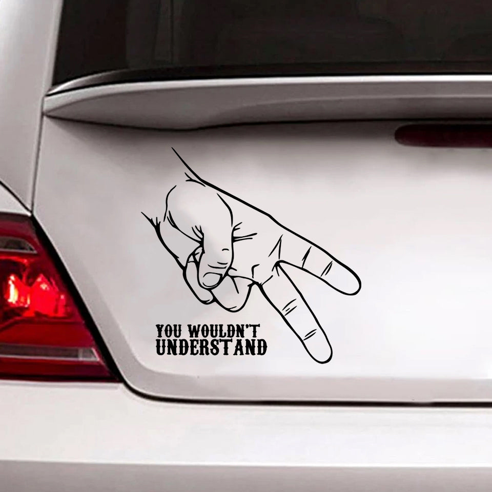 [th0448-snf-ptd]-biker-crack-car-sticker