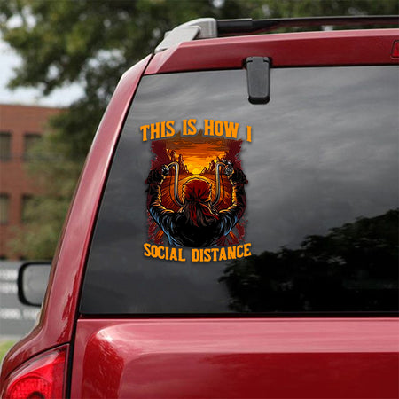 Biker Crack Sticker Door Funny Gifs Fun Stickers Gifts For Coworkers - custom sticker applied on car truck window preview