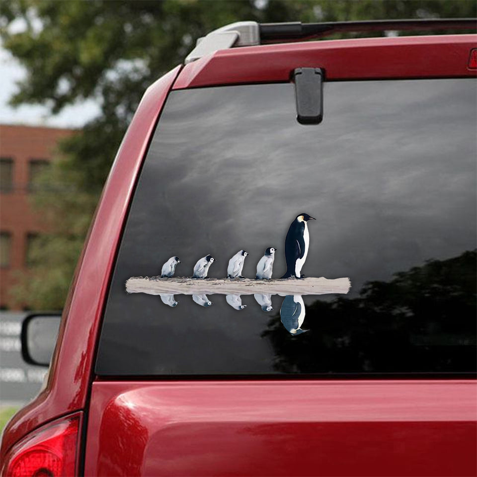 [sk0634-snf-tpa]-penguin-crack-sticker-animals-lover