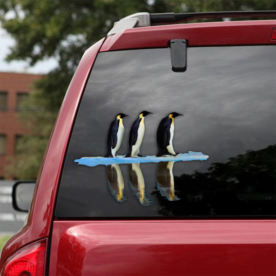 [sk0637-snf-tpa]-penguin-crack-sticker-animals-lover