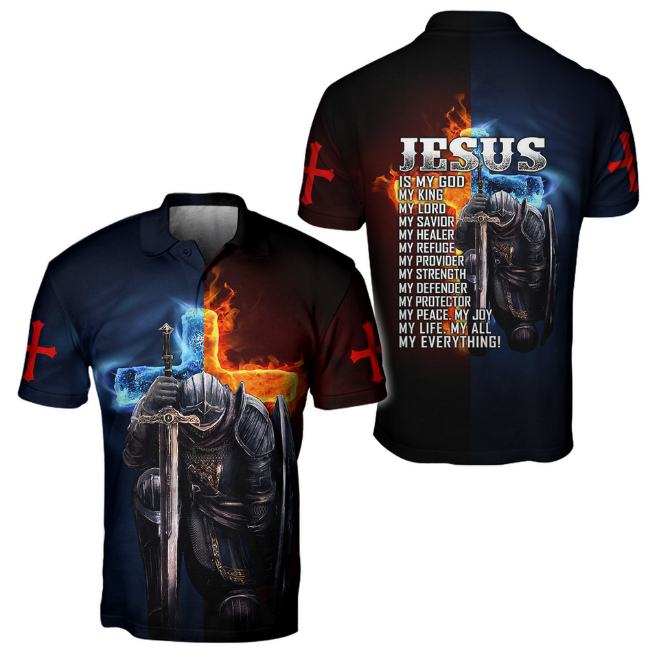 Jesus Is My God My King My Everything Knight Templars 3D All Over Printed Shirts For Men and Women Pi05092004