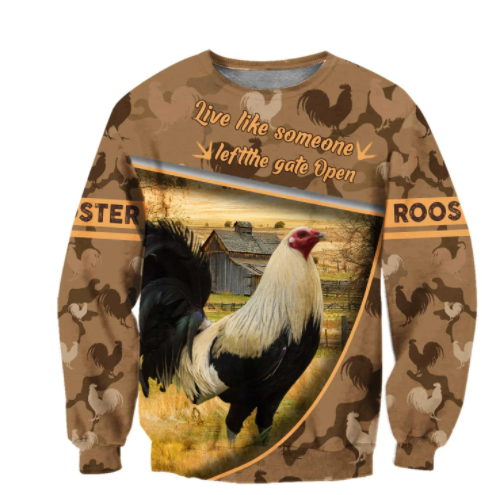 Rooster 3D All Over Printed Hoodie for Men and Women 37