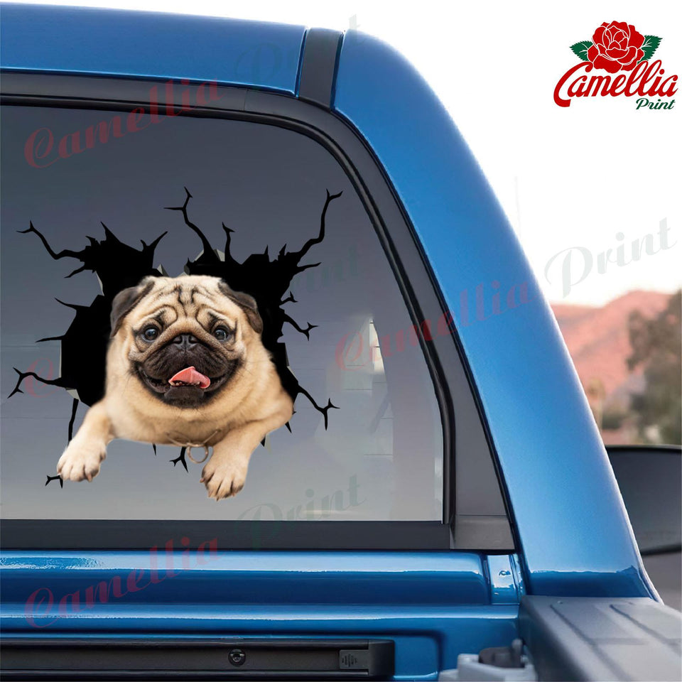 Funny Pug Sticker Emoji Your Cute Jeans Decal Stickers