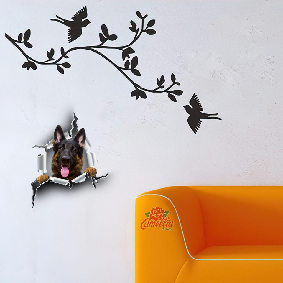 Funny German Shepherd Toilet Stickers for Water Bottle Lovable