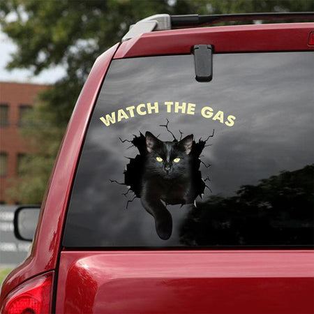 Funny Black Cats Watch the Gas Decal Ideas Funny Custom Window