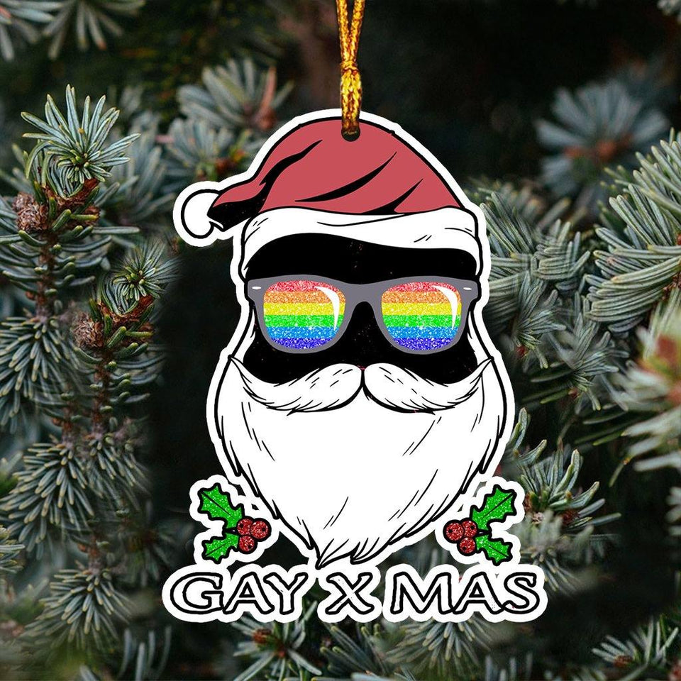 [sk0326-pw-ornm-lad] Ornament LGBT Gift For Christmas Decorate The Pine Tree - Camellia Print