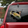 [sk0537-snf-hnd]-fly-fishing-women-crack-car-sticker-fishing-lover
