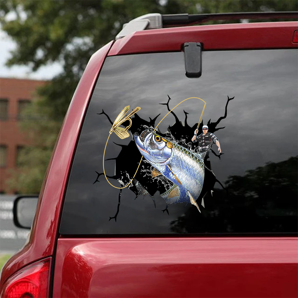 [sk0544-snf-hnd]-tarpon-fishing-men-crack-car-sticker-fishing-lover
