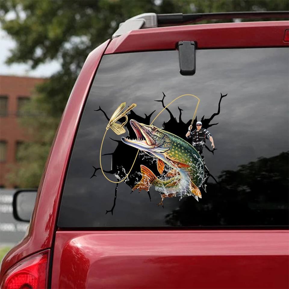 [sk0551-snf-hnd]-musky-fishing-men-crack-car-sticker-fishing-lover