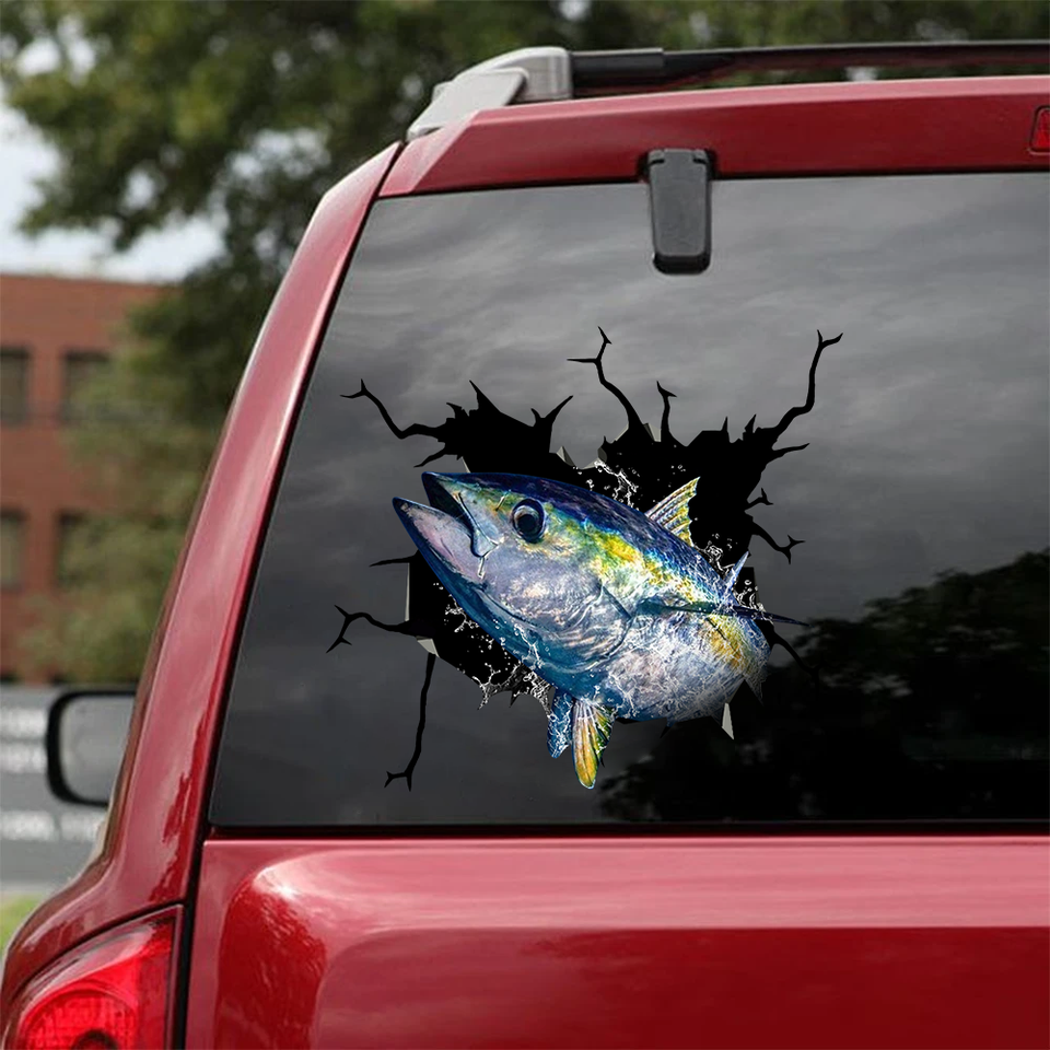 [sk0622-snf-hnd]-bluefin-crack-car-sticker-fishing-lover