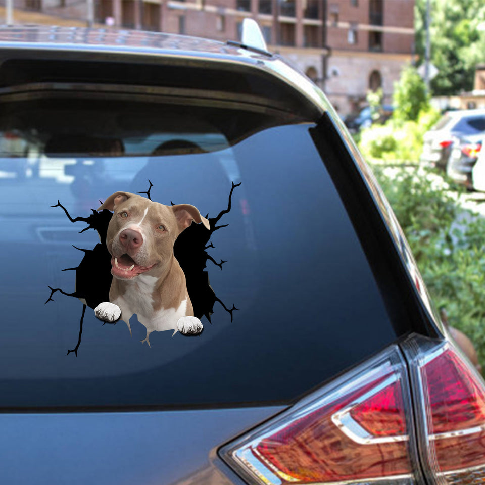 American Pitbull Terrier Sticker Crack Duck Decal Cute Dot