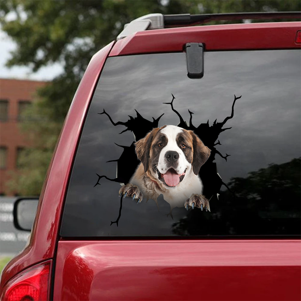 [sk0663-snf-tnt]-st.-bernard-crack-car-sticker-dogs-lover