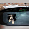 Schnauzer Crack Sticker Car Funny Memes Bee Stickers Valentines