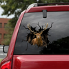 [sk0684-snf-ptd]-deer-crack-sticker-animals-lover