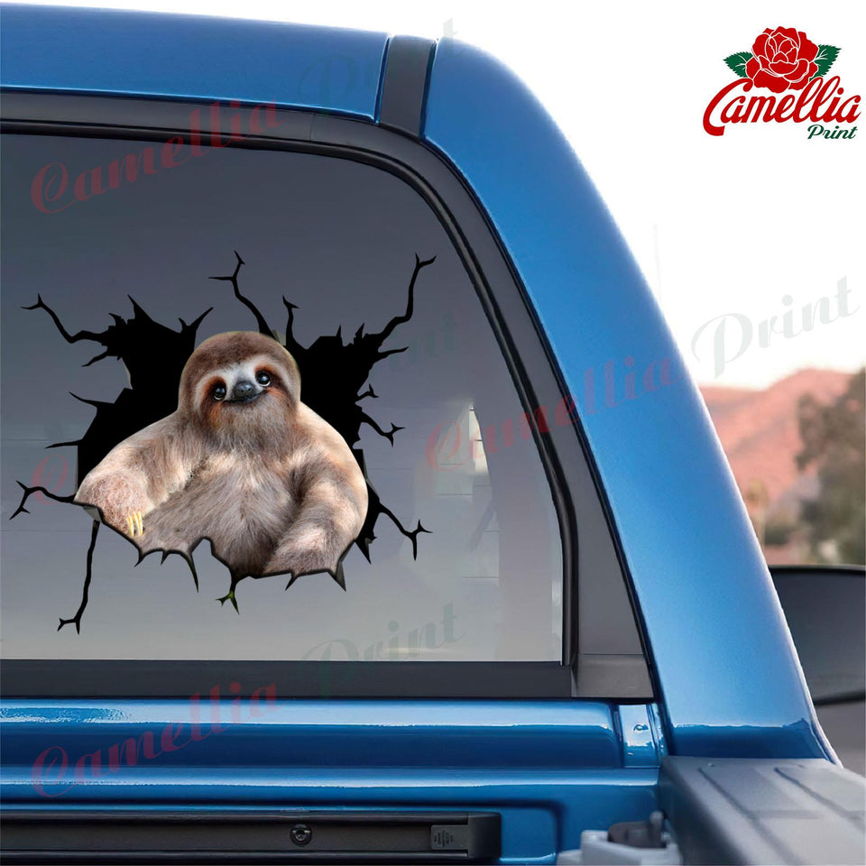 Sloth Crack Stickers Custom Cool Funny Vinyl Car Decals Stickers