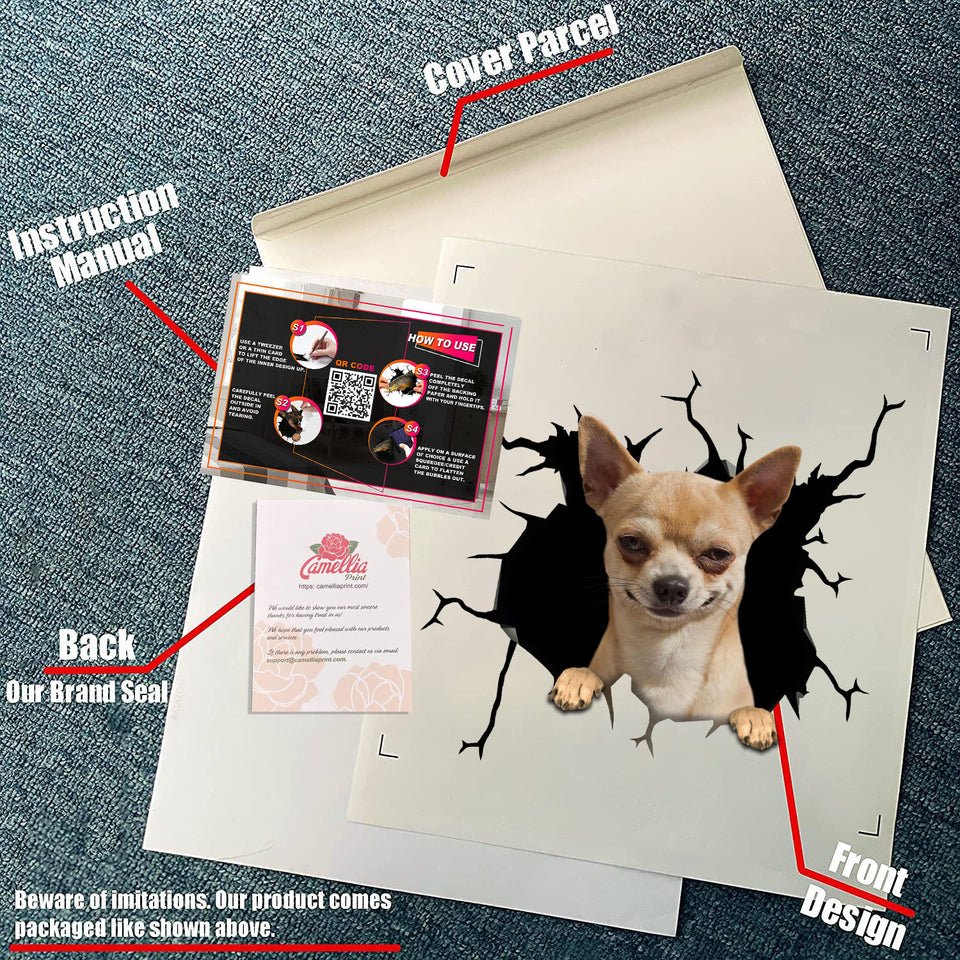 Chihuahua Crack Head Decal Super Cute Custom Sticker Maker 12