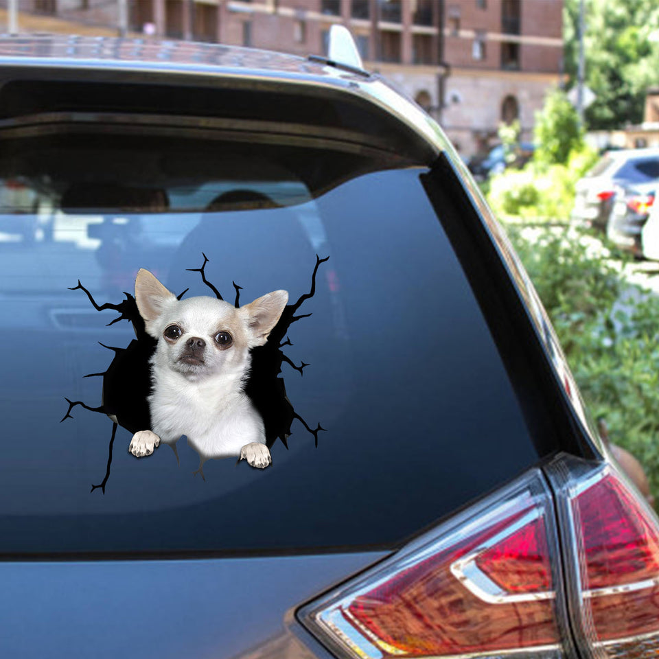 Chihuahua Crack Sticker for Back Window Wiper Nice Outdoor