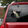 [sk0780-snf-ptd]-bass-crack-car-sticker-fishing-lover