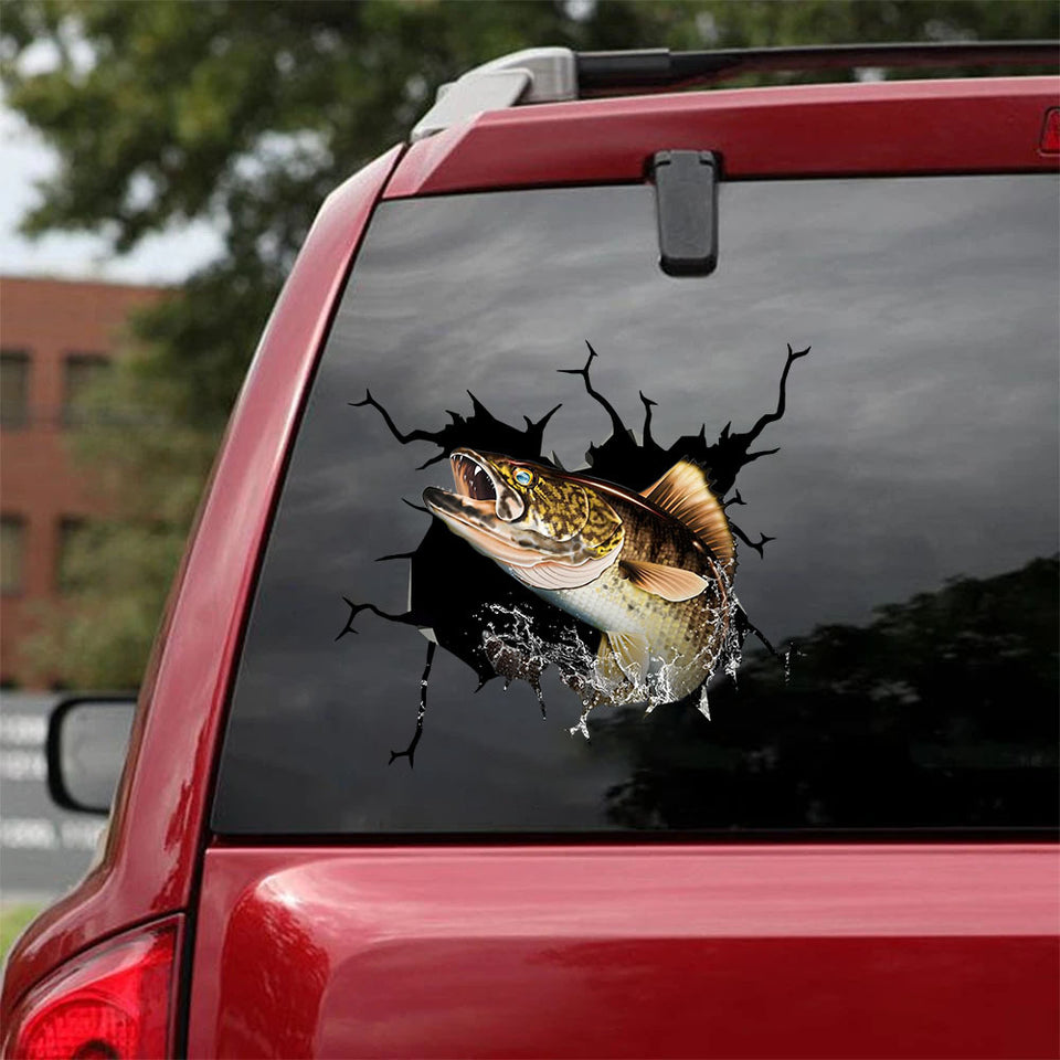 [sk0814-snf-ptd]-walleye-fishing-crack-sticker-fishing-lover