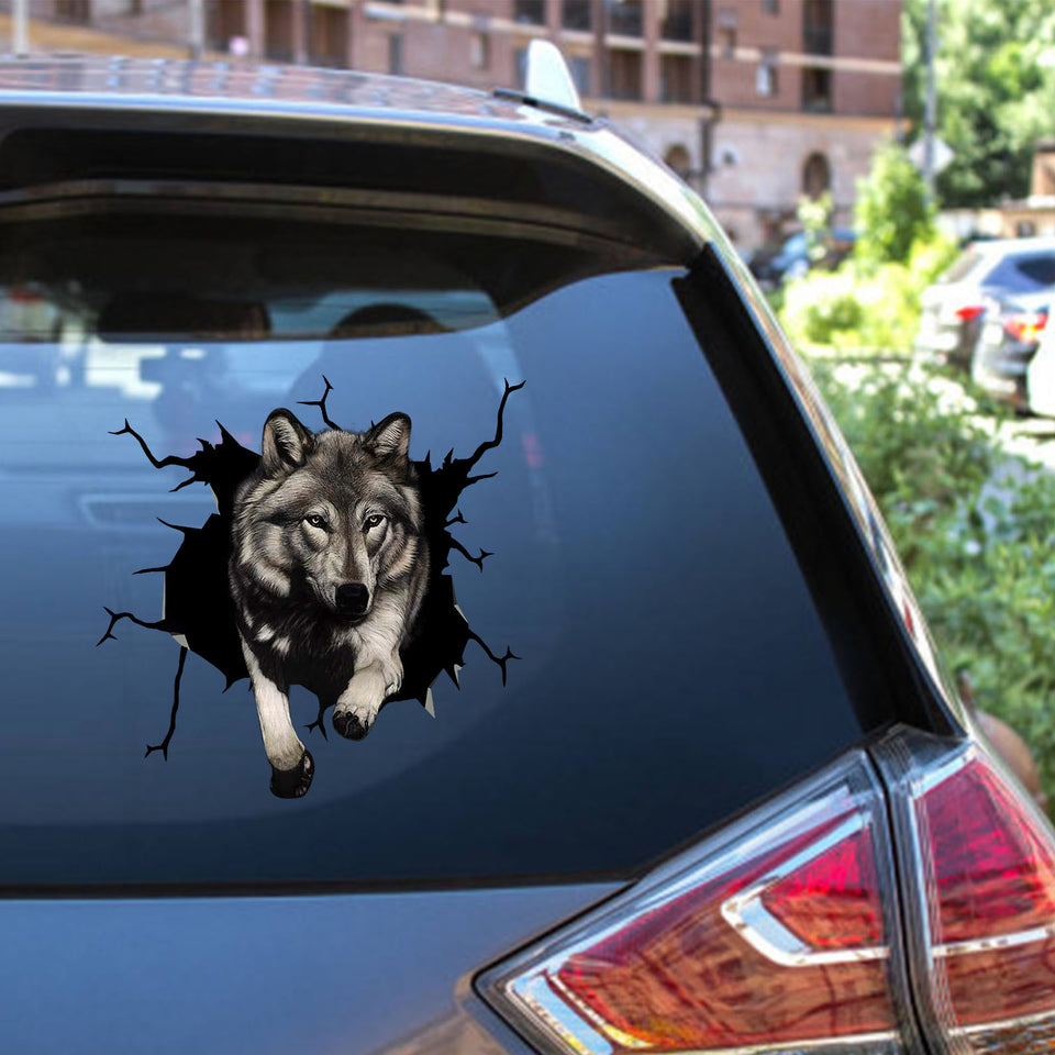 Wolf Crack Sticker Kawaii Cute a Custom Sticker Labels Birthday
