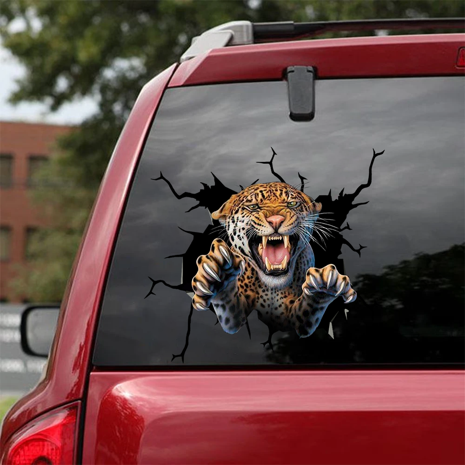 [sk0916-snf-lad]-leopard-sticker-animals-lover