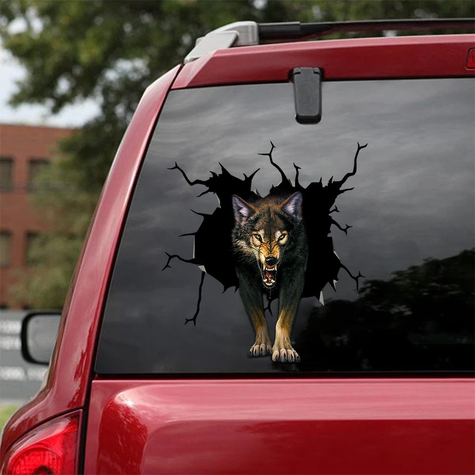 [sk0921-snf-lad]-wolf-sticker-animals-lover