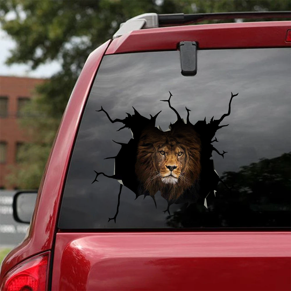 [sk0923-snf-lad]-lion-sticker-animals-lover