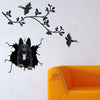 Black German Shepherd Crack Decals for Windows Funny Pictures