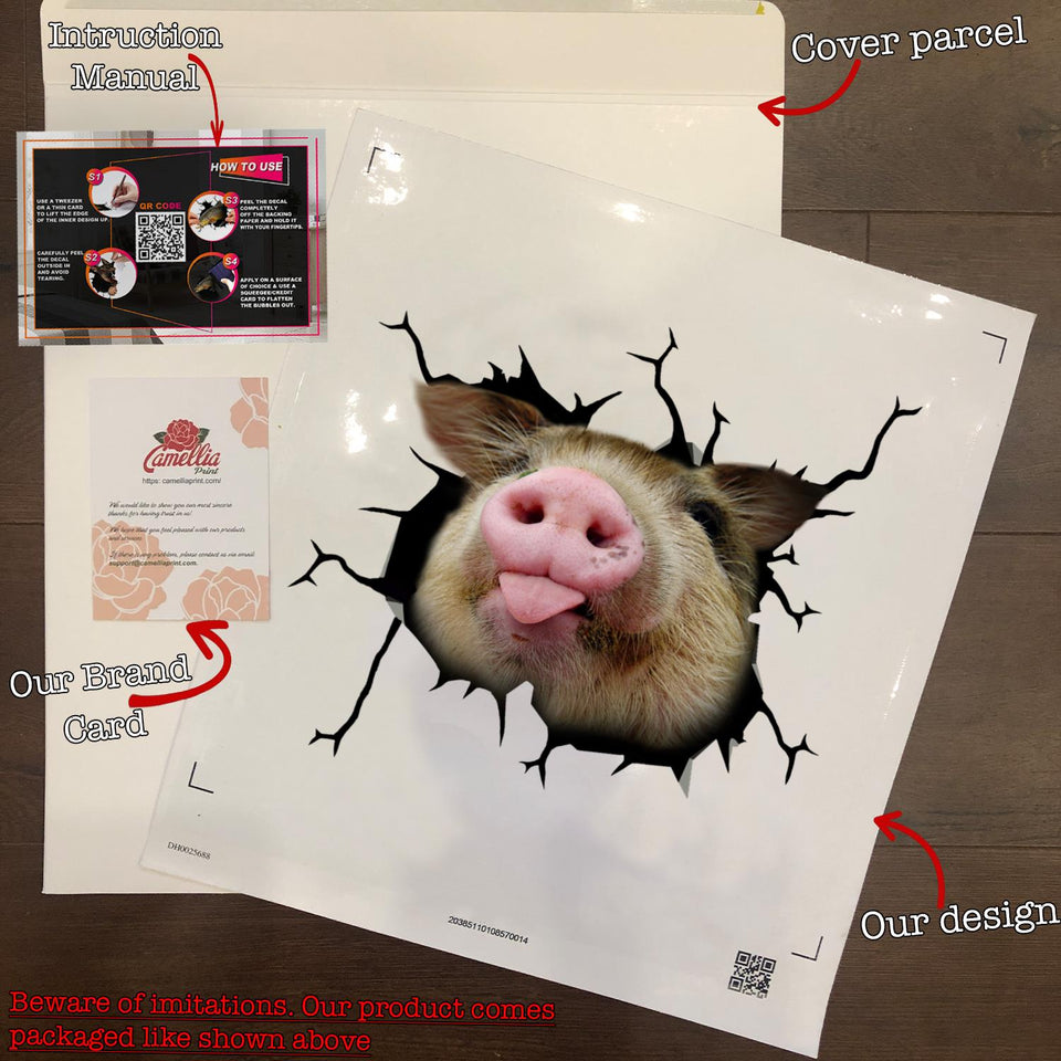 Pig Crack Sticker Chart Cuteness Overloaded Stickers 1 Year