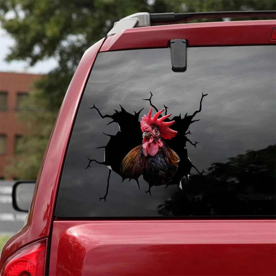 [sk1152-snf-lad]-chicken-crack-sticker-poultry-lover