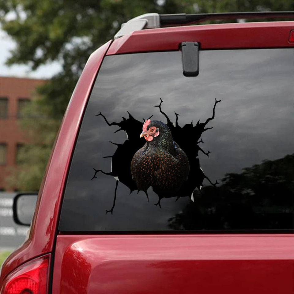 [sk1153-snf-lad]-chicken-crack-sticker-poultry-lover