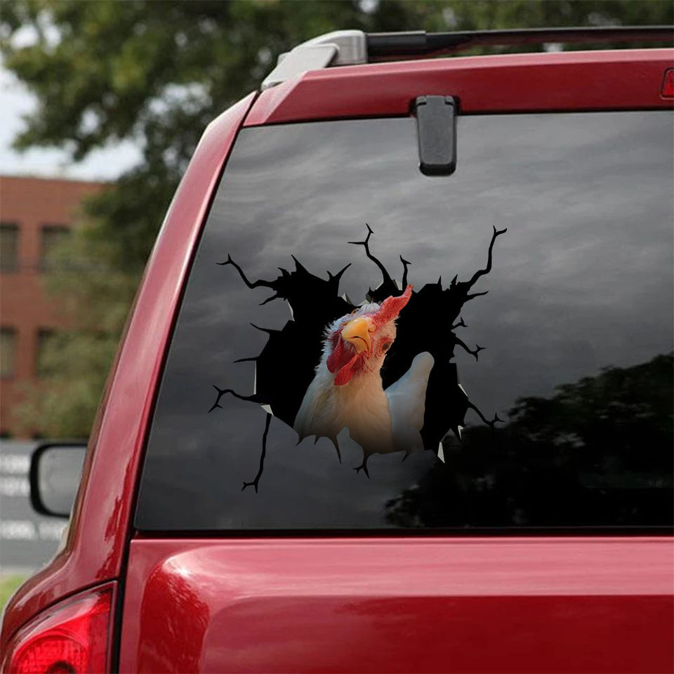 [sk1158-snf-lad]-chicken-crack-sticker-poultry-lover