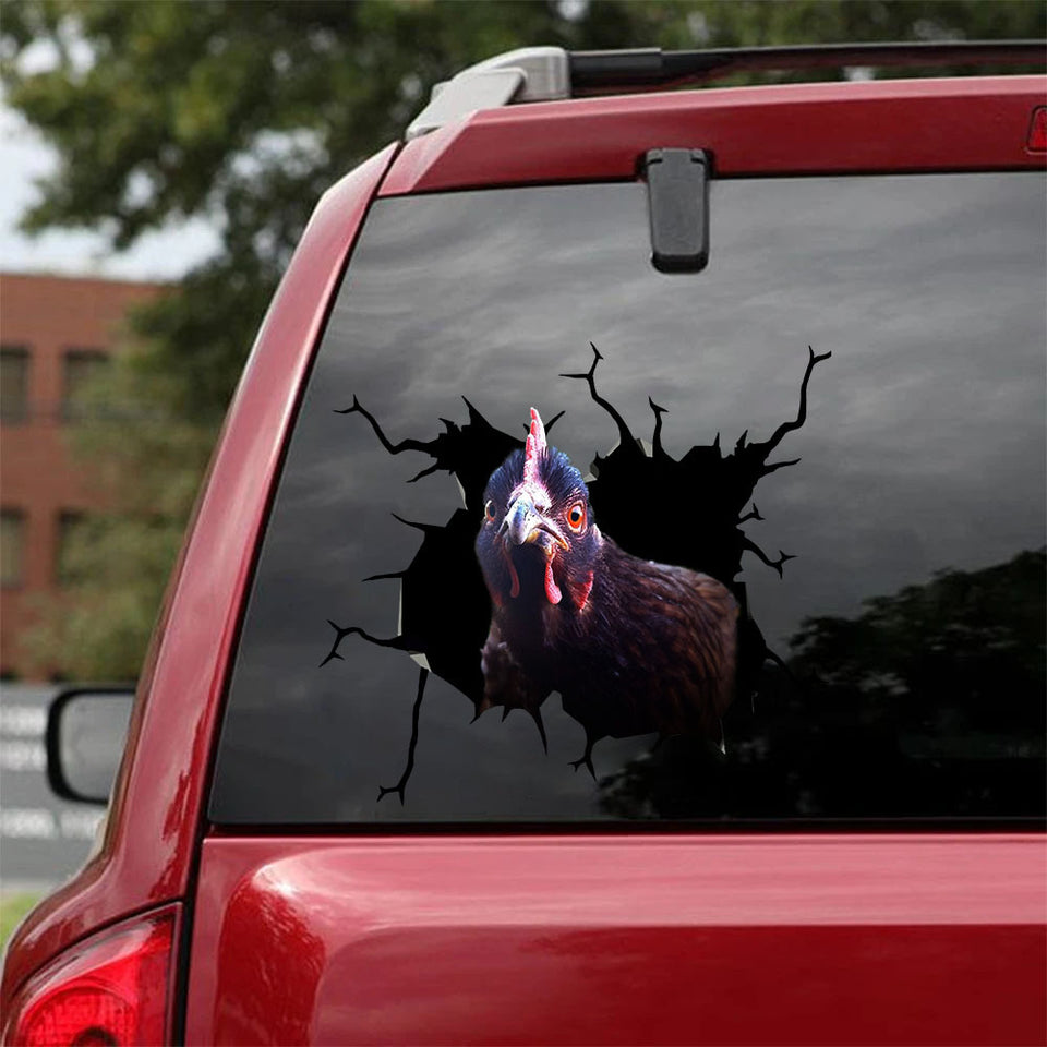 [sk1203-snf-lad]-chicken-crack-sticker-poultry-lover