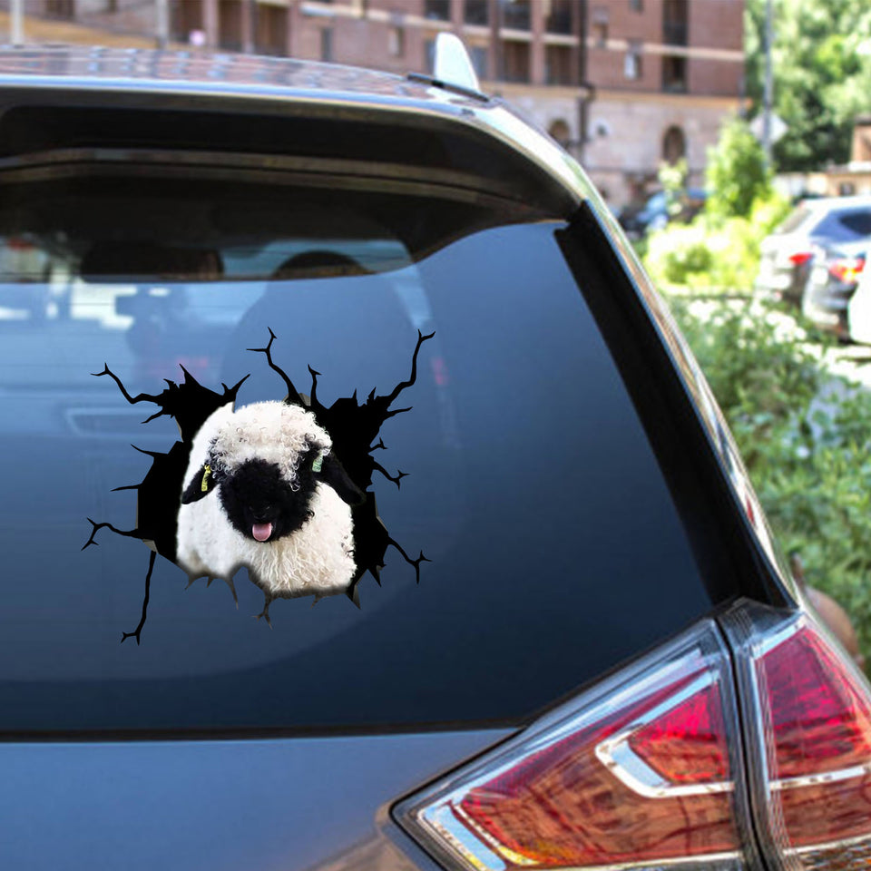 Sheep Crack Decal Window Wiper Your Cute Black and White Stickers
