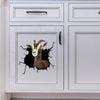 Toggenburg Goat premium waterproof farmhouse sticker in a cute circle design for laptops, tumblers, and windows
