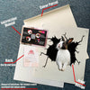Rabbit crack head die-cut vinyl sticker, waterproof and UV-resistant, for laptops, tumblers, water bottles, and windows