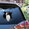 Rabbit crack head die-cut vinyl sticker, waterproof and UV-resistant, for laptops, tumblers, water bottles, and windows
