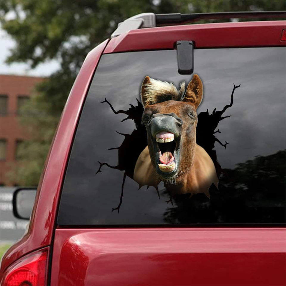 [sk1567-snf-tnt]-pony-horse-crack-sticker-cattle-lover