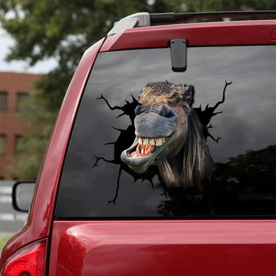 [sk1568-snf-tnt]-pony-horse-crack-sticker-cattle-lover