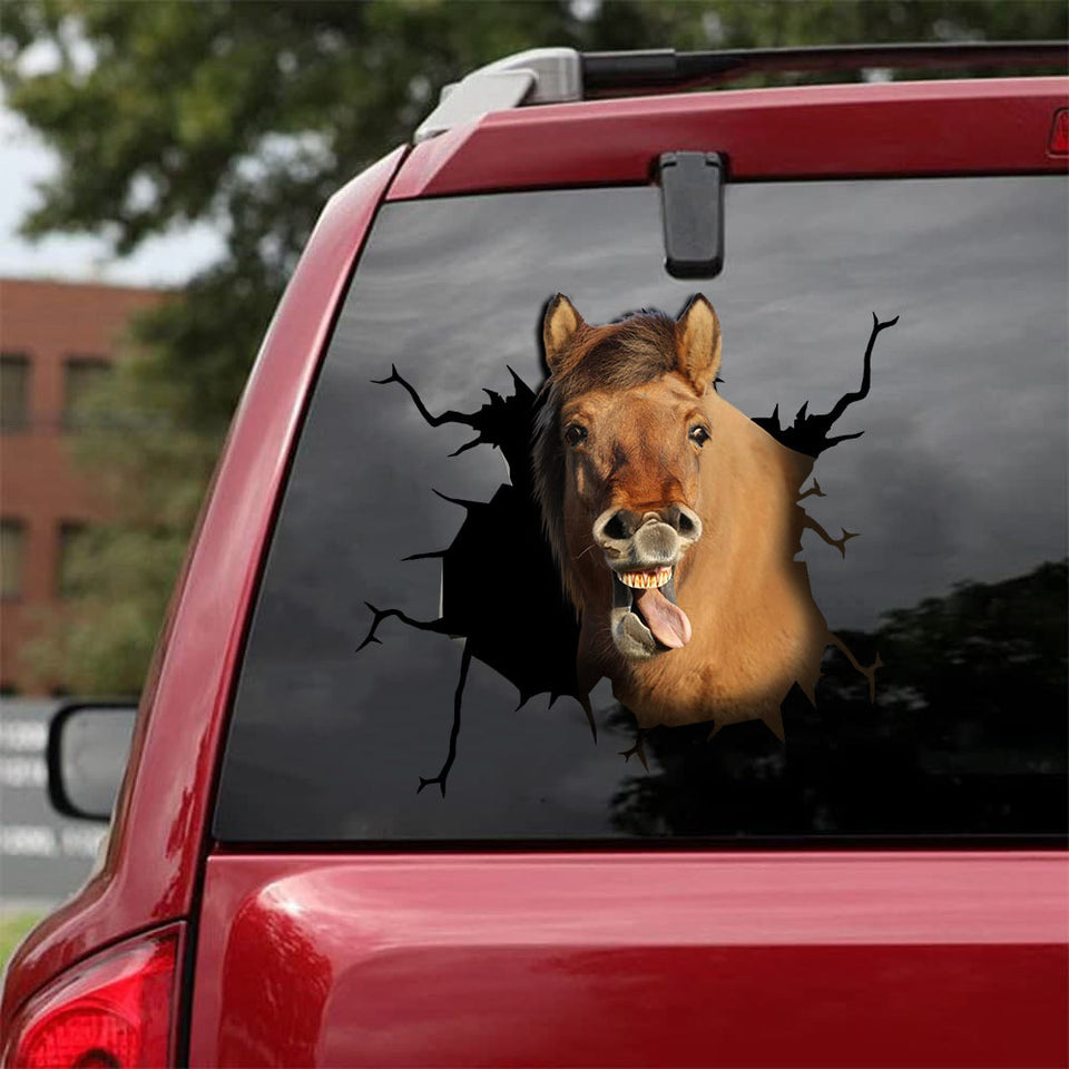 [sk1570-snf-tnt]-pony-horse-crack-sticker-cattle-lover