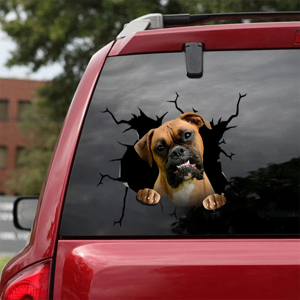 [sk1603-snf-tnt]-boxer-crack-car-sticker-dogs-lover