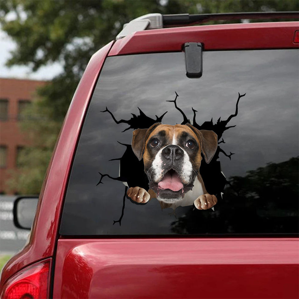 [sk1604-snf-tnt]-boxer-crack-car-sticker-dogs-lover