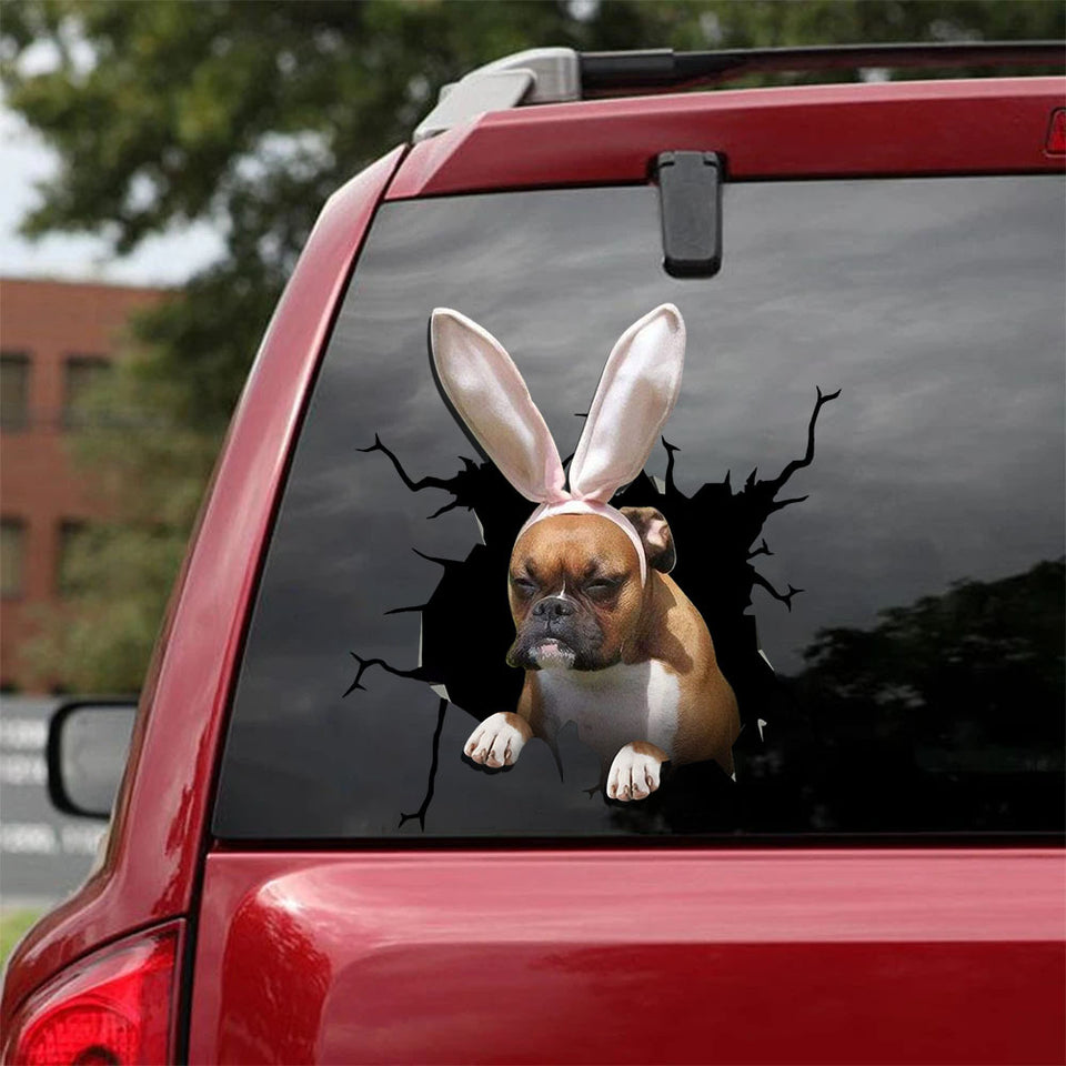 [sk1605-snf-tnt]-boxer-crack-car-sticker-dogs-lover
