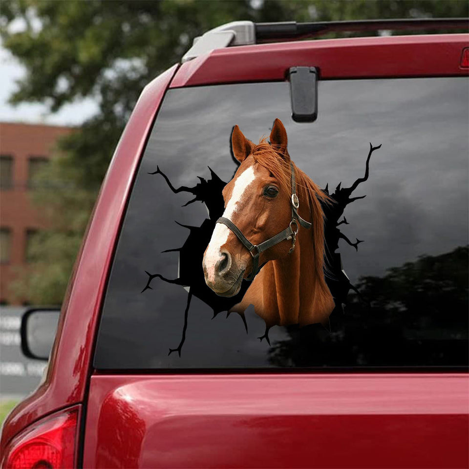 [sk1613-snf-tnt]-thoroughbred-horse-crack-sticker-cattle-lover