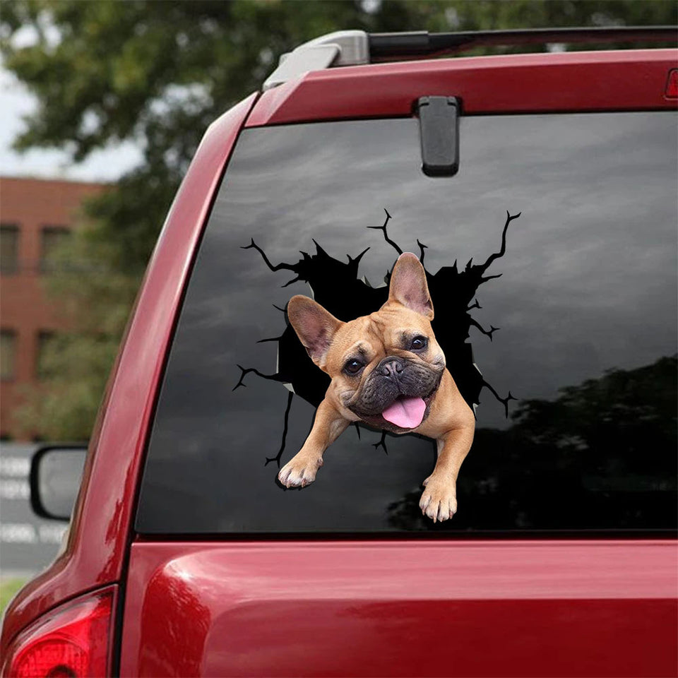 [sk1635-snf-lad]-french-bulldog-crack-car-sticker-dogs-lover