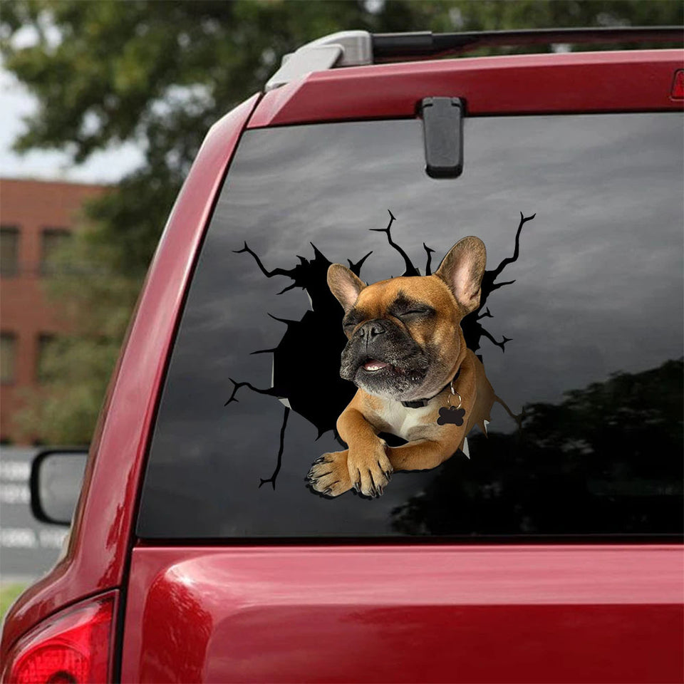 [sk1636-snf-lad]-french-bulldog-crack-car-sticker-dogs-lover