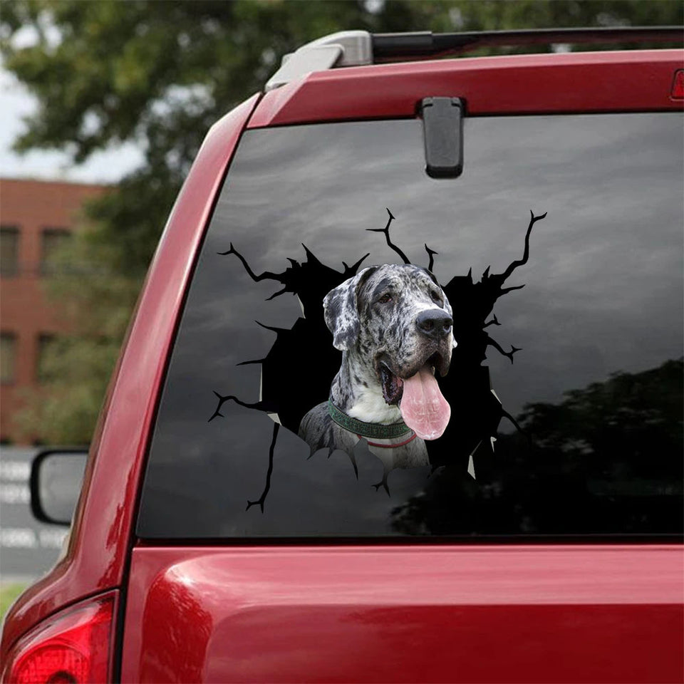 [sk1687-snf-lad]-great-dane-crack-car-sticker-dogs-lover