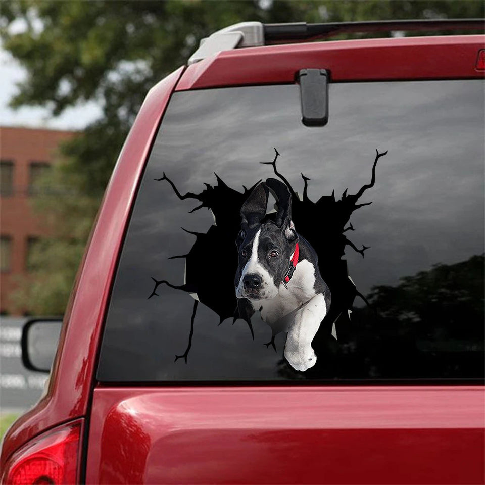 [sk1690-snf-lad]-great-dane-crack-car-sticker-dogs-lover