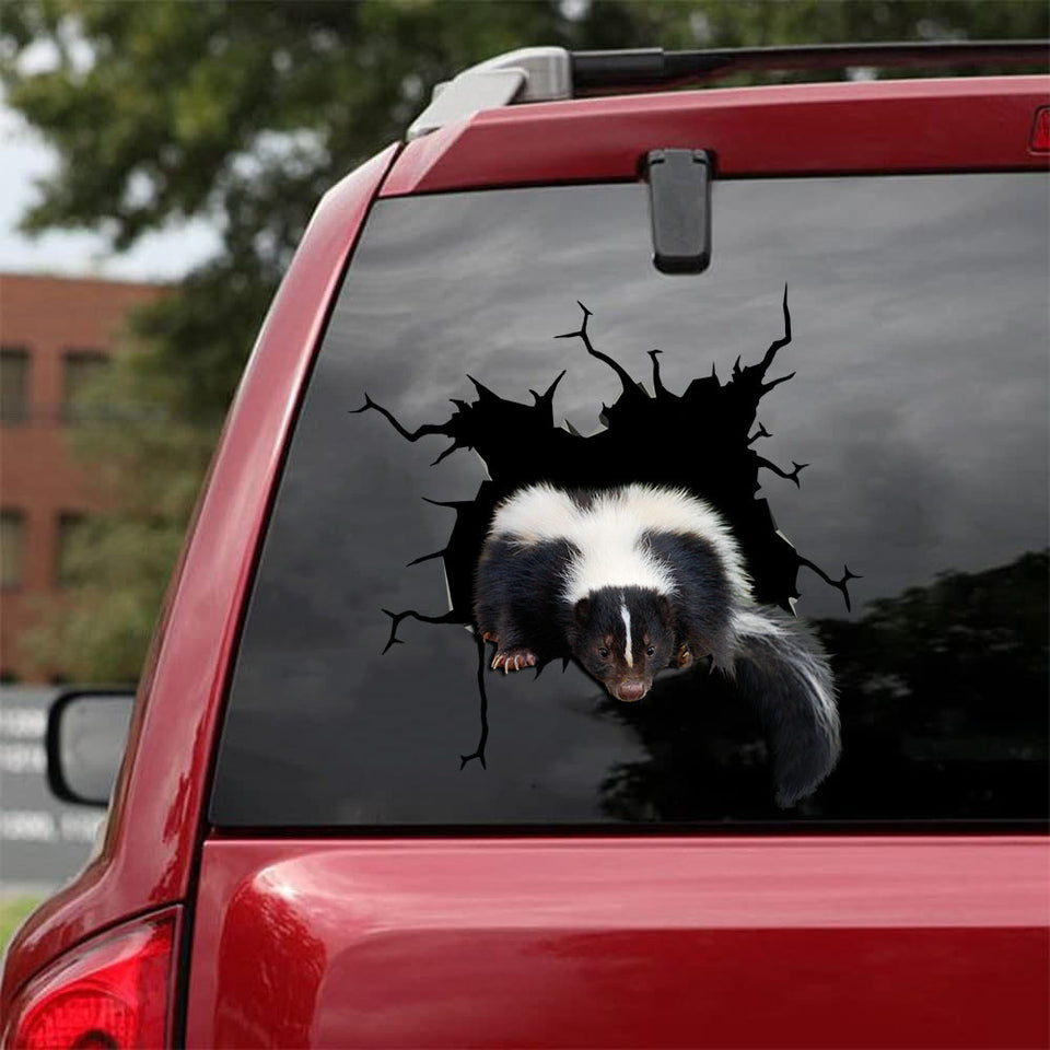 [sk1741-snf-tnt]-skunk-crack-car-sticker-hunting-lover