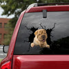 [sk1912-snf-tpa]-shar-pei-crack-car-sticker-dogs-lover